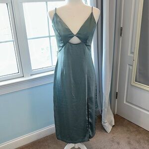 Lulu's Teal Midi Dress